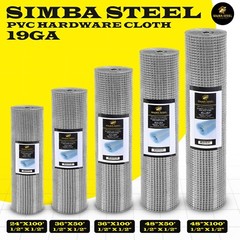 Galvanized Welded Wire Mesh, Hardware Cloth, Size 12″-72″ 50/100FT SIMBA STEEL