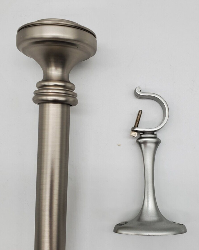 Flare 1" Adjustable Curtain Rod - Matte Silver, 36" - 72" gallery