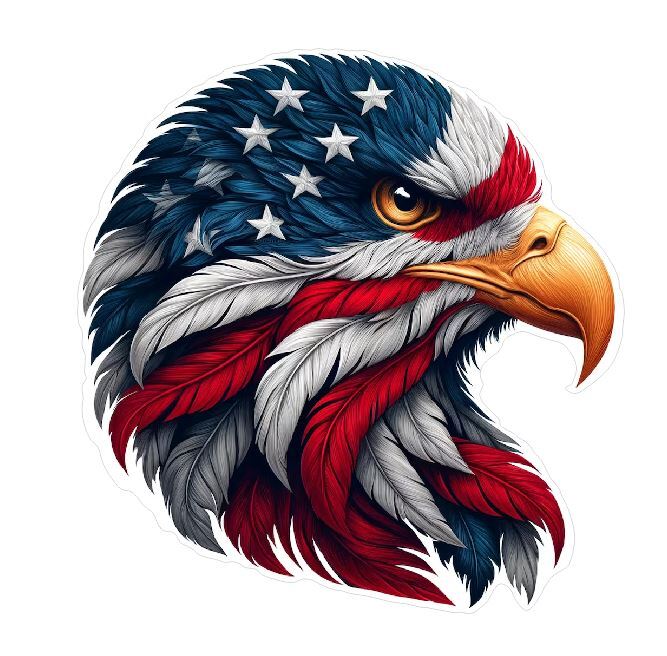 American Eagle Stars & Stripes Sticker Stickers A222 gallery