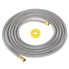 16Ft Propane Hose Extension Stainless Steel Braided Propane Gas Line Extension