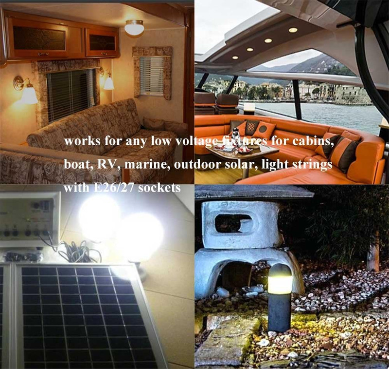 12V Light Bulb A15 3W Cold White 6000K E26 Screw Base 12V Led Bulb DC 12 Volt 24 gallery