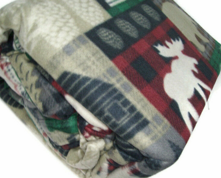 Home Collection Ashley Cooper Fleece Moose Trail Lodge Plaid Queen Sheet Set New gallery
