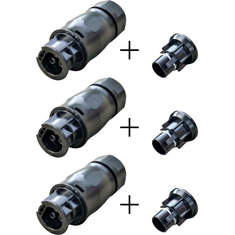 3Pole Waterproof Female Connector for Betteri BC01 with For hoymiles gallery