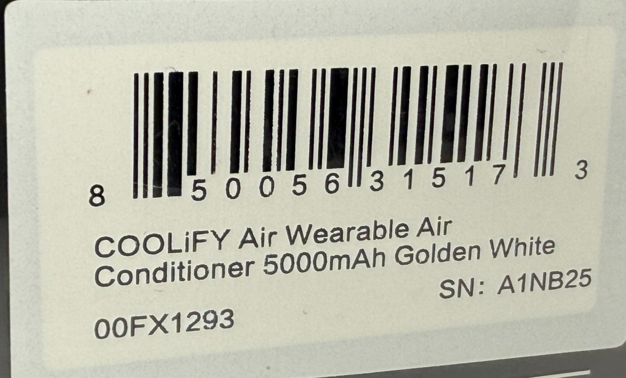 Torras Coolify Air Neck Personal Air Conditioner Ultra-Light Golden White SEALED gallery