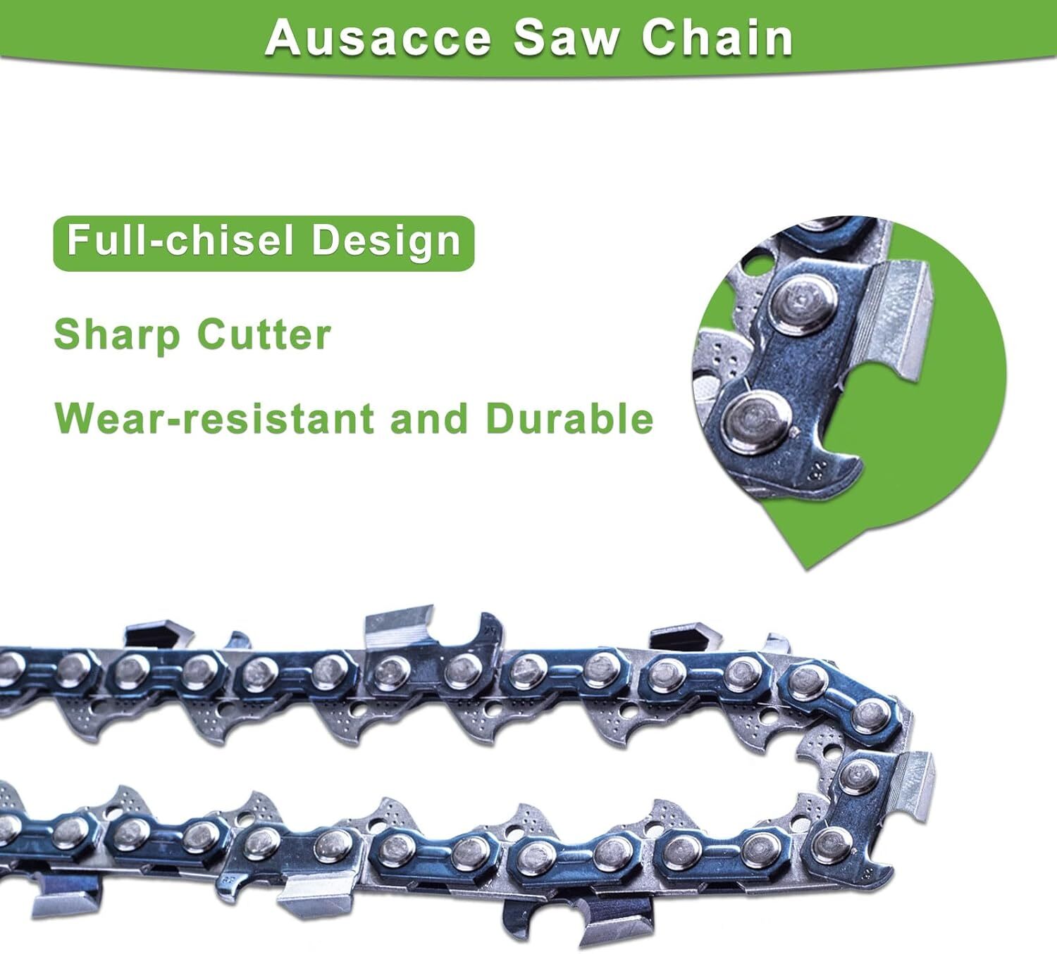 3 Pack 20" Full Chisel Chainsaw Chain for Husqvarna 455 Rancher - 3/8" .050" 72 gallery