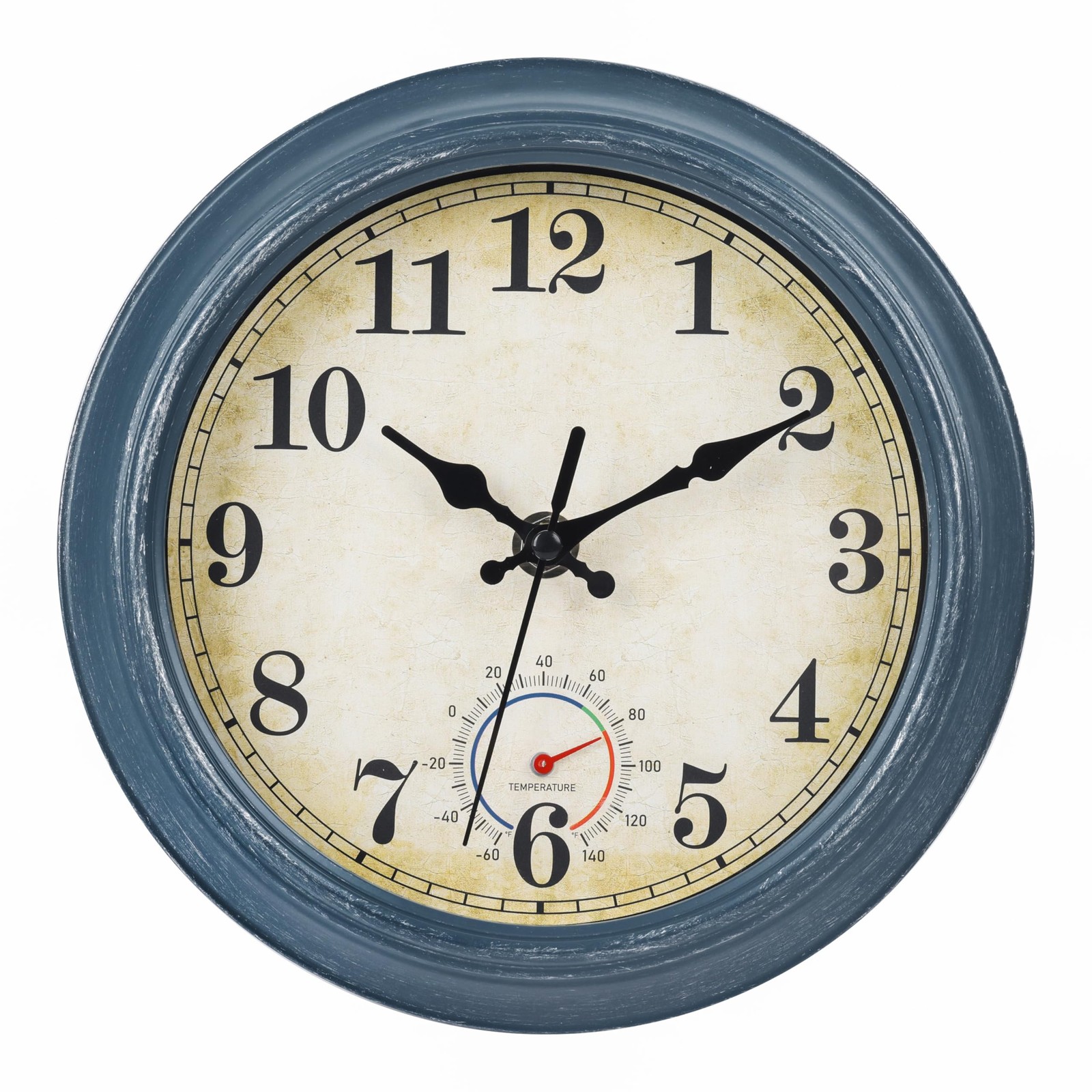 Horizent Outdoor Clocks Waterproof with Thermometer Combo Rustic Coastal Beac... gallery