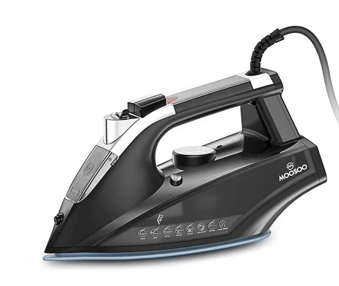 MOOSOO Steam Iron 1800W Portable Steam-Dry Iron Anti-drip Iron with Auto-Off gallery