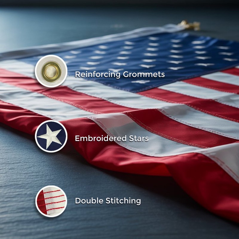uMadeUs American Flags for Outside – USA Allegiance Banner - 3x5 and 2.5x4 ft gallery