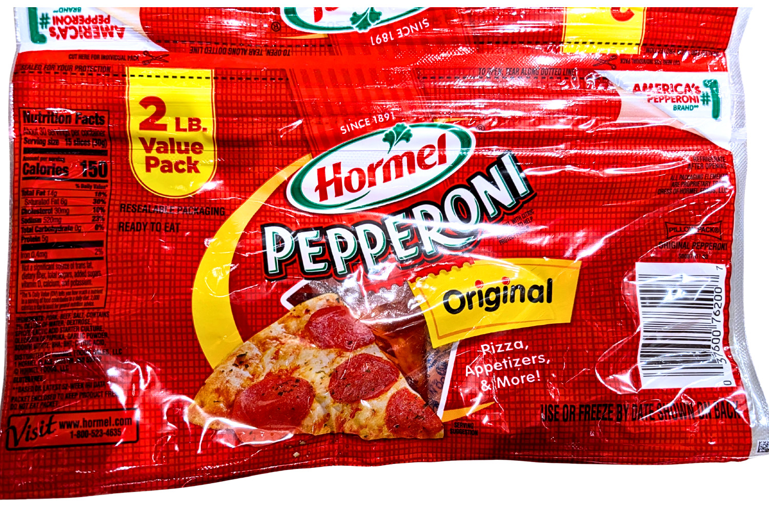 Homel Pepperoni Original 2x16 Ounce Pouches EXP 07/2027 gallery