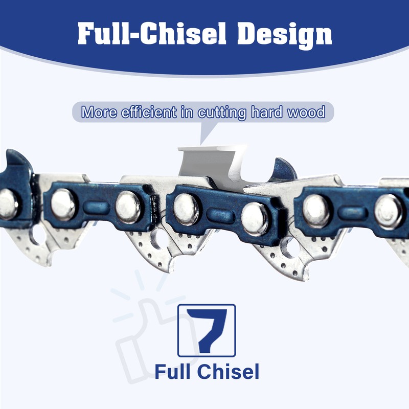 2PCS 12" inch Chainsaw Chain Blade 3/8" LP .043" 45 DL Links Full Chisel 45DL gallery