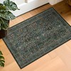 Dark Green Washable Entry Rug - Front 2' x 3' (Rectangular) Dark Green / Black gallery