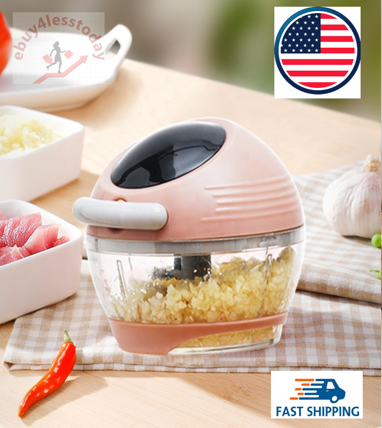 Multi-Functional Manual Food Chopper Compact Hand Held Vegetable Dicer Mincer gallery