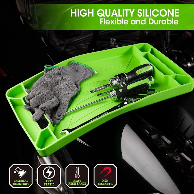 DURATECH 3-pack Flexible Tool Tray Silicone Tool Holder for Mechanics Storage gallery