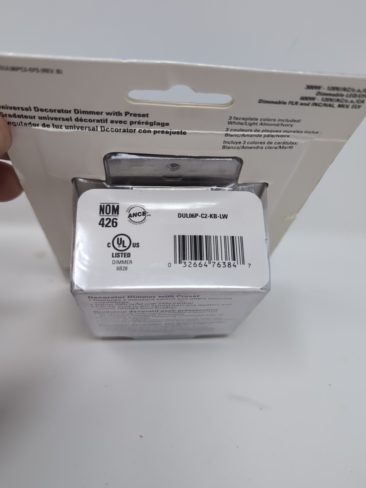 Eaton DUL06P-C2 Universal Decorator Dimmer Preset White Almond Ivory Color gallery