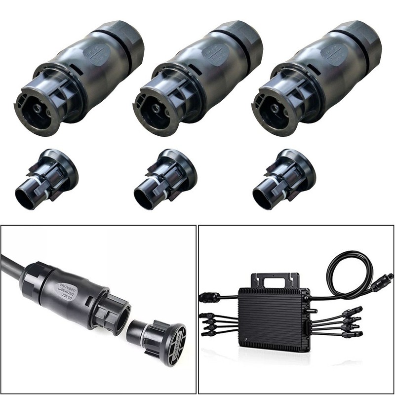 3Pole Waterproof Female Connector for Betteri BC01 with For hoymiles gallery