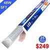 25 Pack T8 5 FT Led Shop Light Fixture 48W 5 Foot Led Tube Light Bulbs 6500K Led gallery