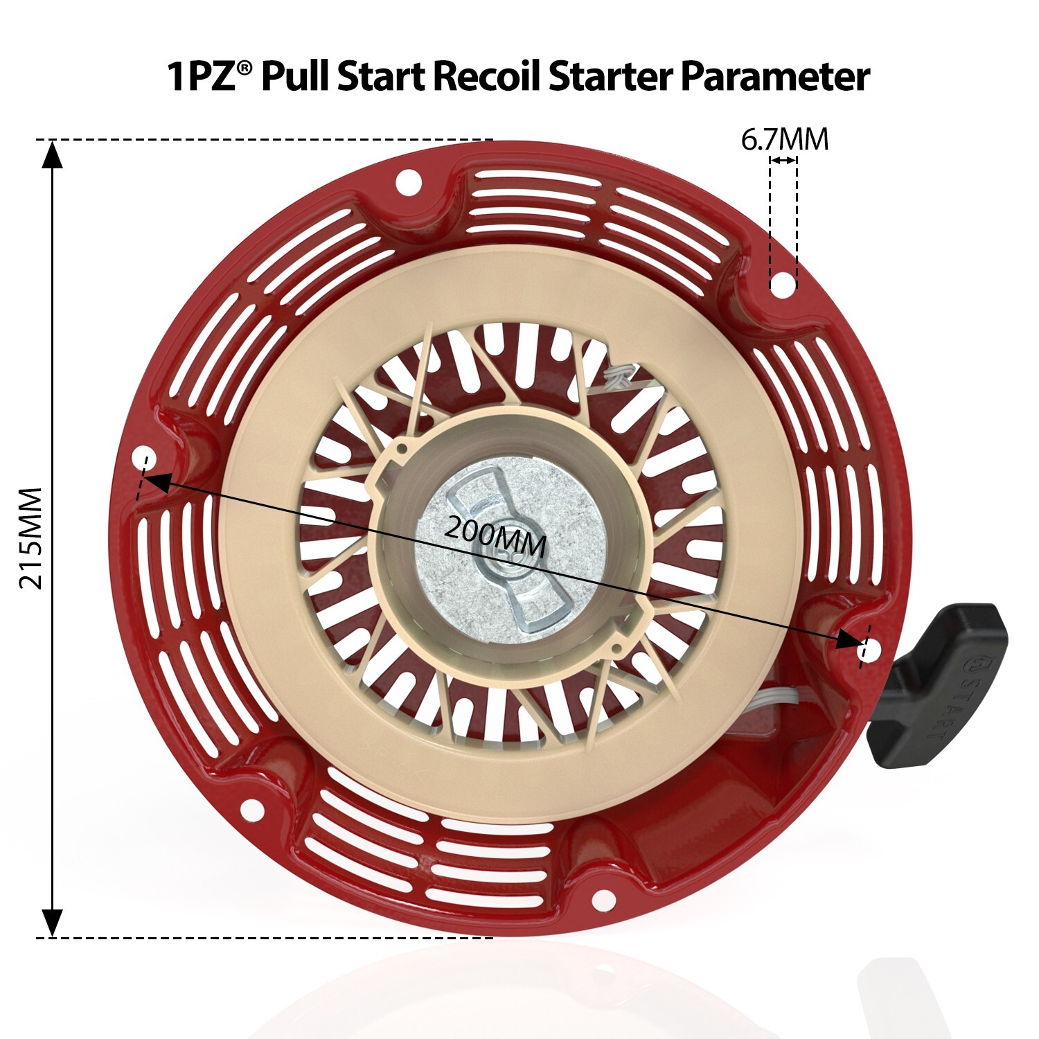Pull Recoil Starter For HARBOR FREIGHT PREDATOR 13HP 420cc 5500 6500 7000 8750 gallery