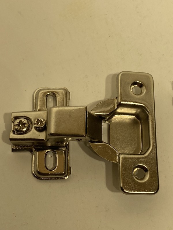Face Frame Concealed Cabinet Hinge - 1/2 Overlay - 100 Deg - No Dowel - 2 Pack gallery
