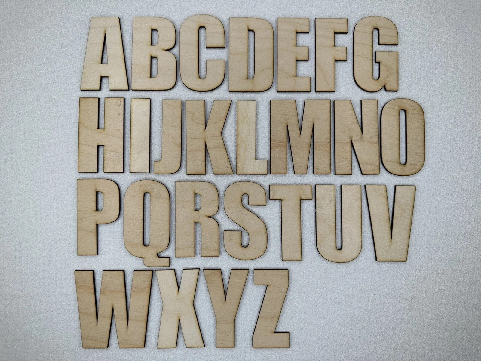 Laser Cut Unfinished Wood Letters or Numbers Impact Font Craft Cutout gallery