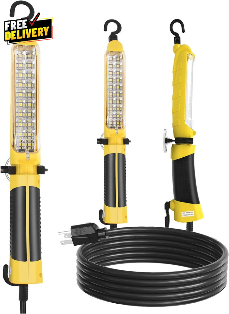 LED Trouble Light Handheld Corded Work Lights with Strong Magnet Double Swivel..