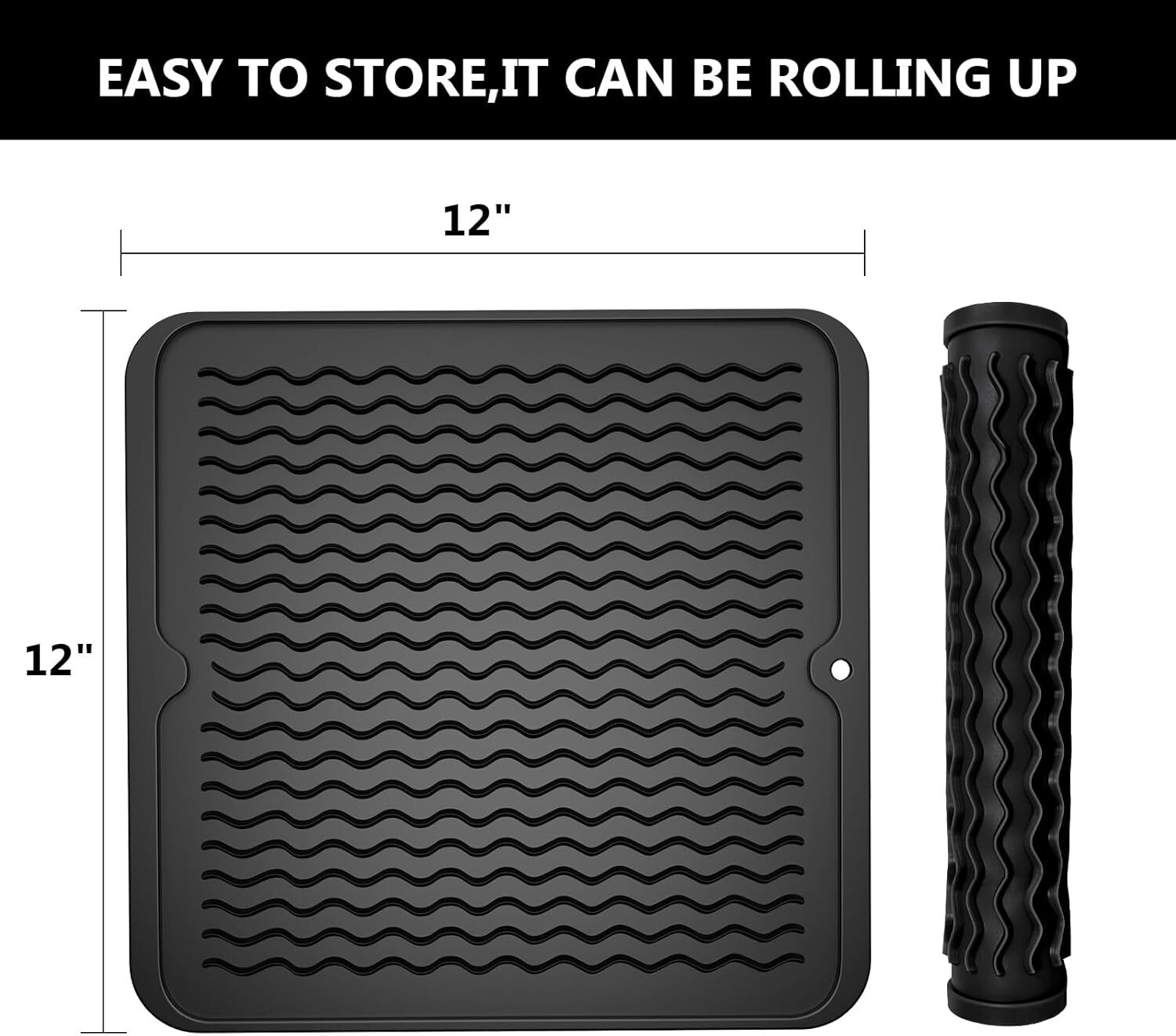 Silicone Dish Drying Mat for Kitchen CounterNon-Slip Easy CleanMultipurpose D... gallery