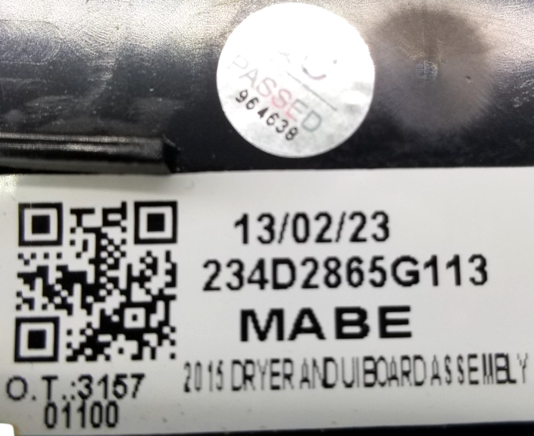 OEM GE Dryer Control 234D2865G113 WE22X35978 1-Year Warranty Free Same Day Ship gallery