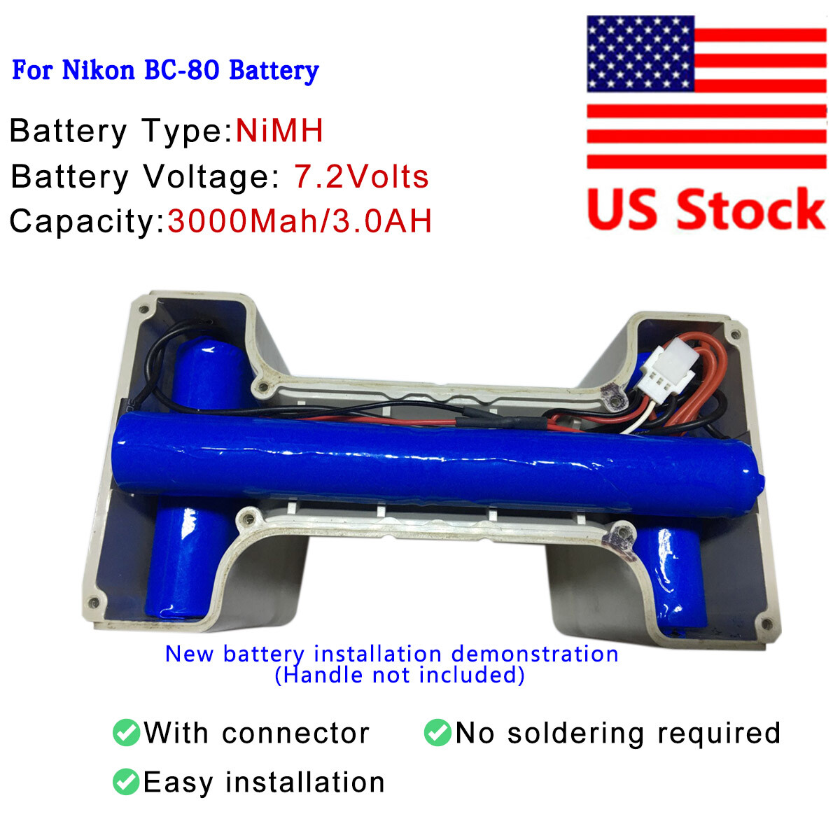 Battery pack for Nikon BC-80 BATTERY FOR NIKON DTM502/ DTM532 TOTAL STATIONS gallery