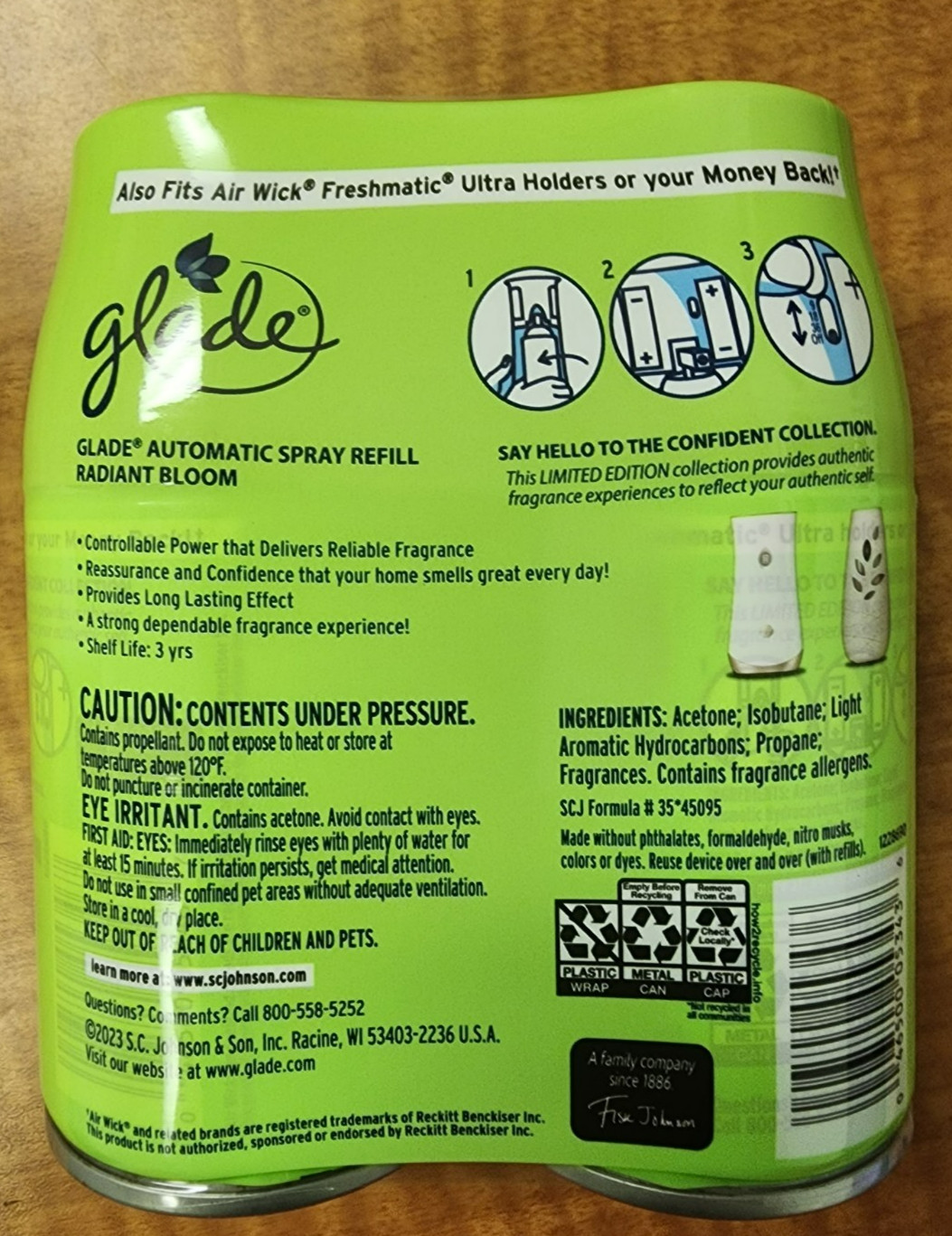Glade Automatic Spray Air Freshener, Radiant Bloom, 12.4 oz, Pack of 6 Refills gallery