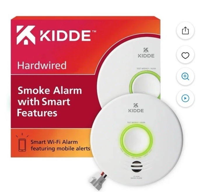 Kidde Hardwired Smoke Detector with Smart Features and Voice Alerts Wi-Fi Enable gallery