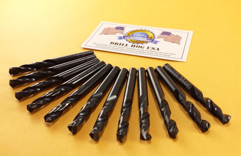 1/4" Stubby Bit Machine Screw Stub Length Drill Hog USA Lifetime Warranty 12 Pcs gallery