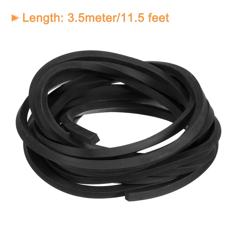 Neoprene Rubber Sheet Rolls Solid Rubber Seal Strip 1/4" x 0.2" x 11.5" gallery