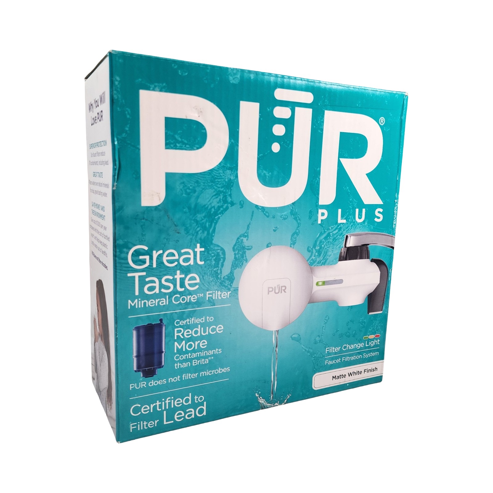 PUR Plus Faucet Water Filter System White PFM400H Reduces Lead & 70 Contaminants gallery