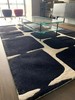 Hand Tufted Abstract Area rug Pure 100% Nz Wool Black & White Color Handmade Rug gallery