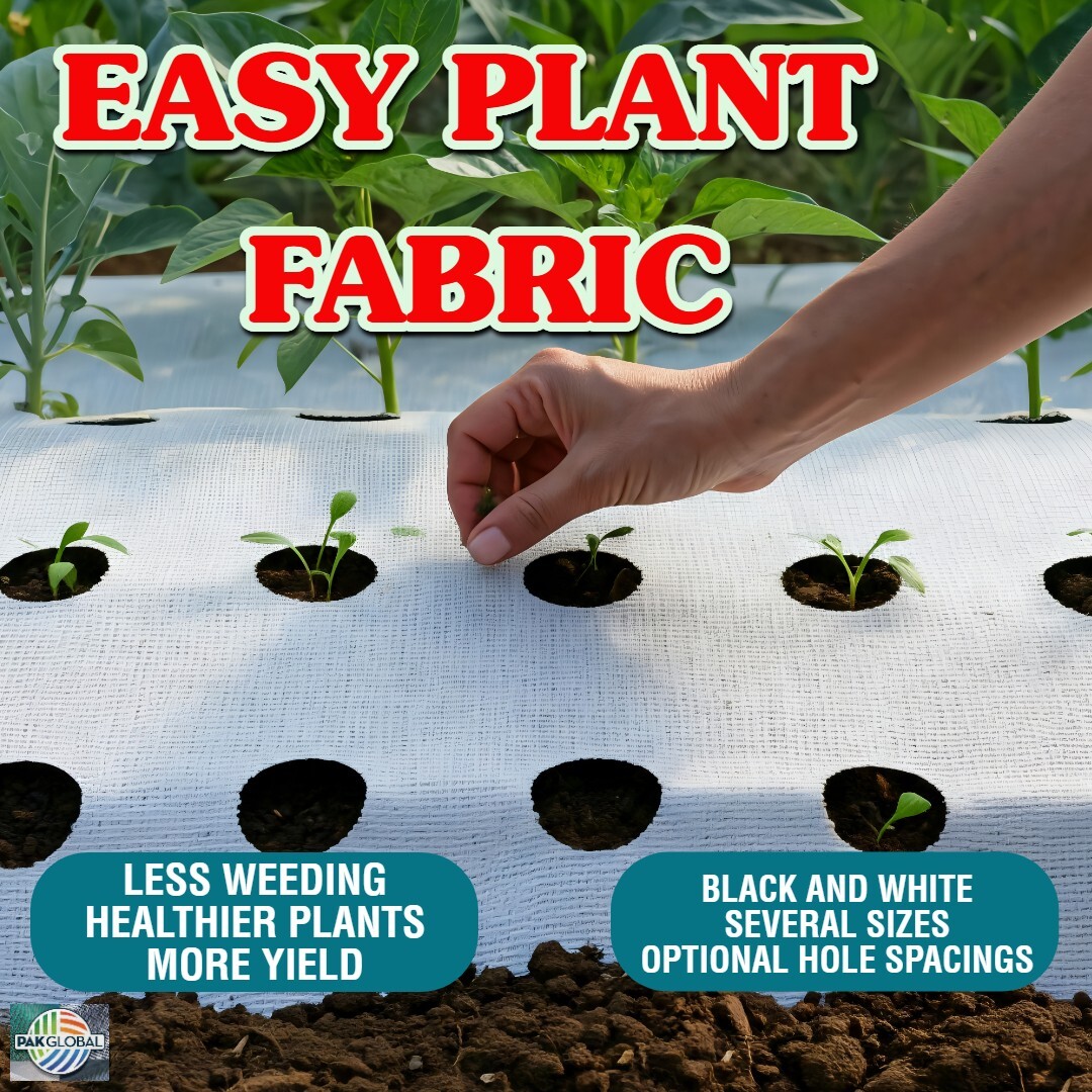 Weed Control Fabric - Perforated Weed Barrier - Black/White - Multiple Sizes - gallery