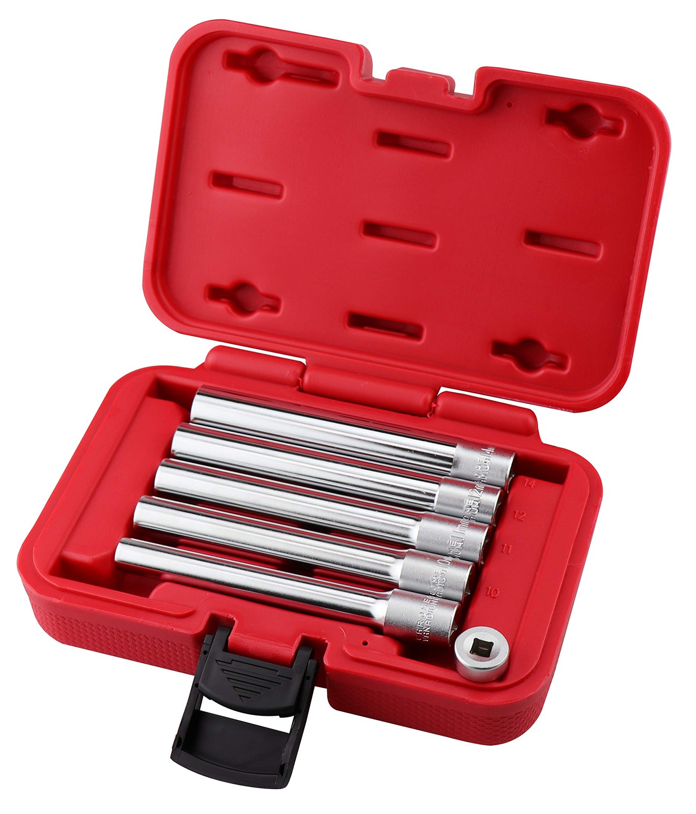 6PCS 3/8-Inch Drive Deep Metric Socket Set 6PT 8-10-11-12-14MM W 1/4-Inch Adapte gallery