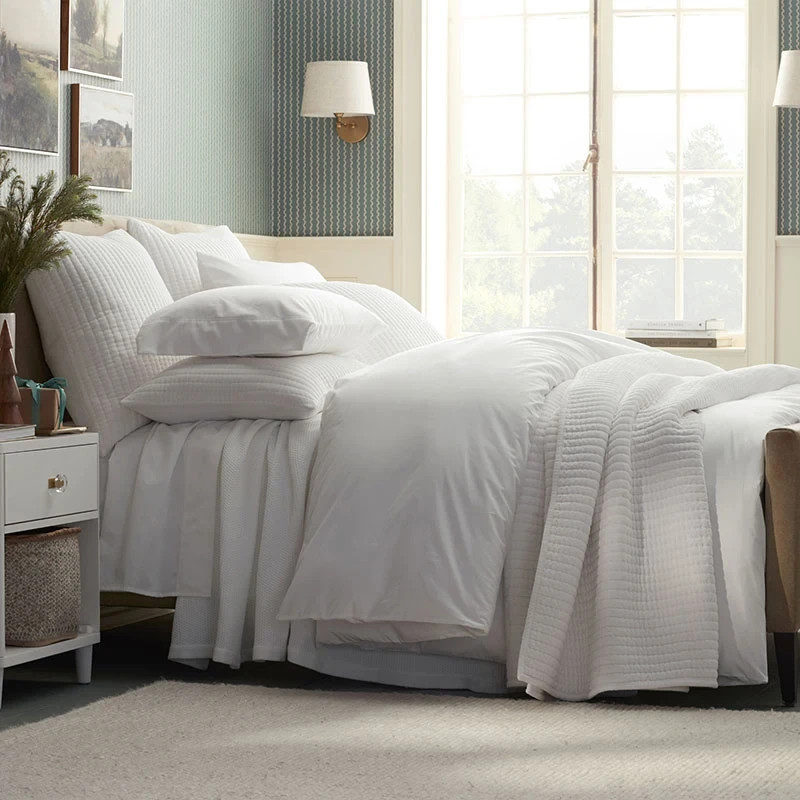 TCS Legends Hotel Premium Smooth Supima Cotton Wrinkle-Free Sateen Bed Sheet Set gallery