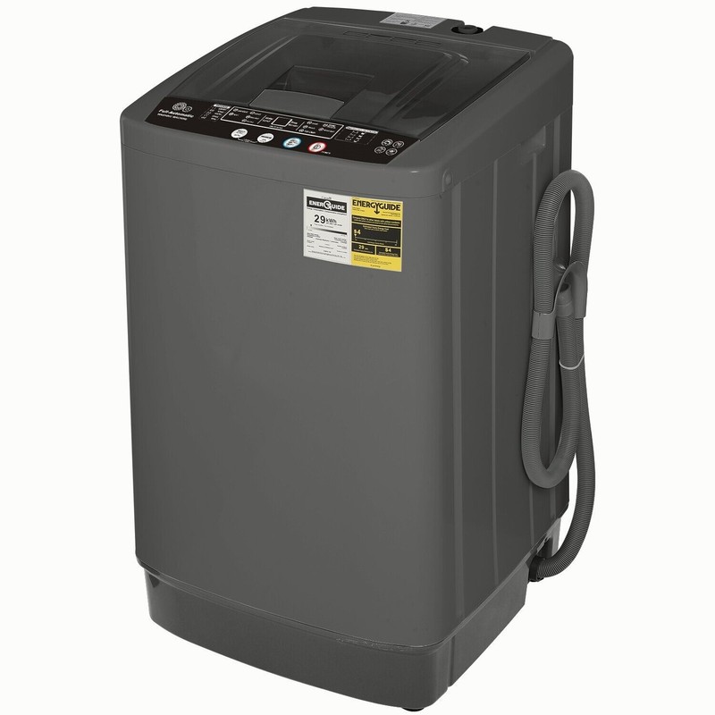 Full Automatic Washing Machine 13.5Lbs Compact Laundry Washer with Drain Pump gallery