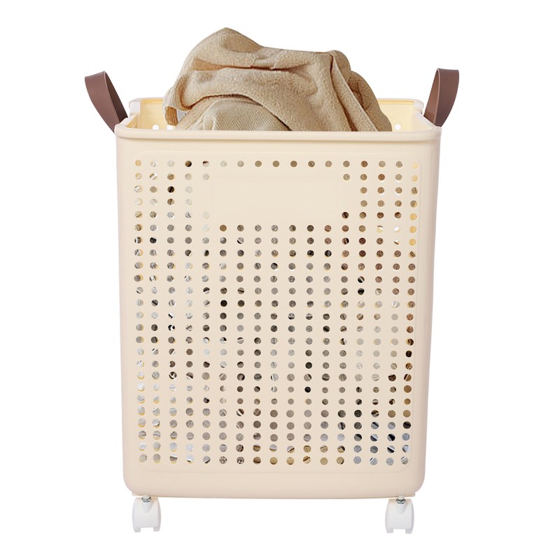 Collapsible Laundry Hamper With Wheels - Foldable 66 lb Capacity Ventilated gallery