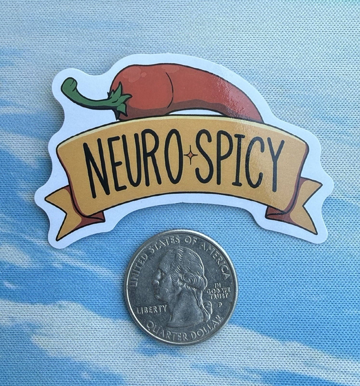 Neuro-Spicy Pepper Banner Multicolor Vinyl Sticker Decal Wall Window gallery