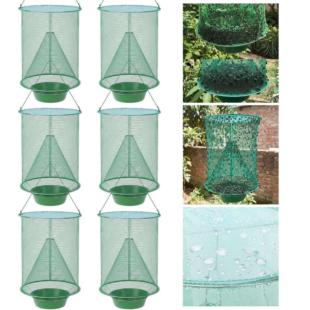 6 Pack Spotted Lanternfly Fly Traps Waterproof Ranch Fly Traps Bags Outdoor H...