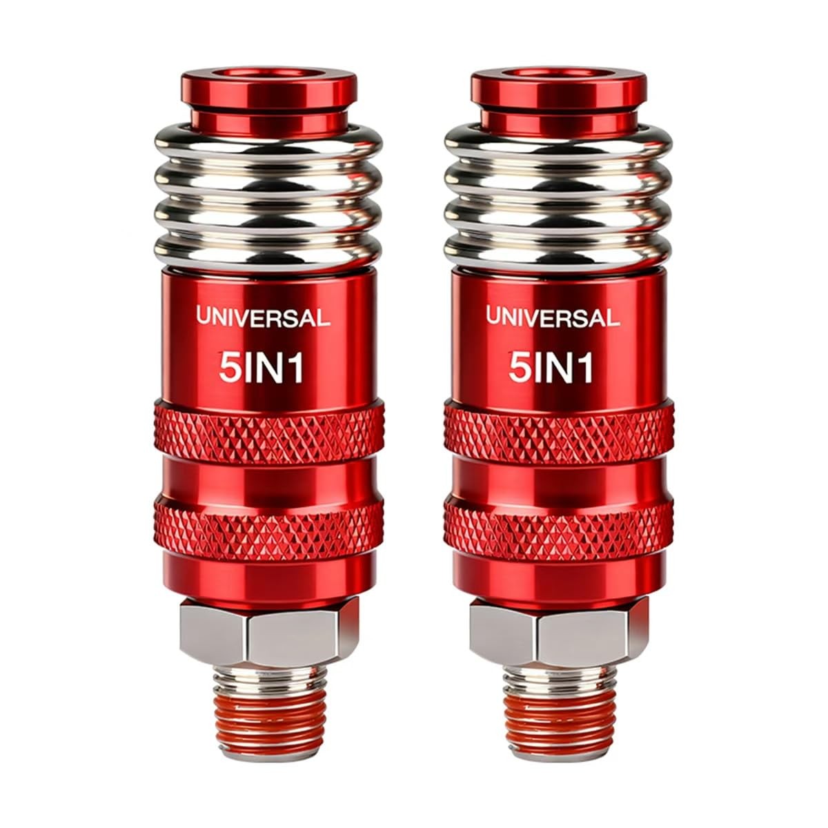 5 In 1 Universal Quick Industrial Connect Coupler Air Hose Fittings 1/4” NPT ... gallery