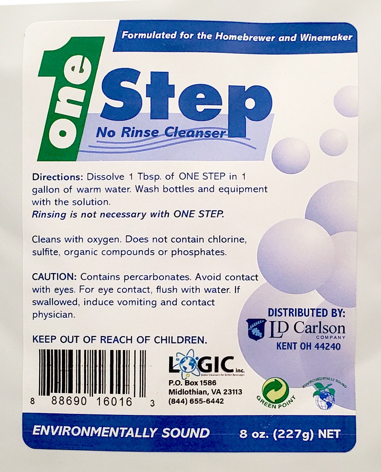 One Step 8 oz - No Rinse Cleaner For Homebrewing Beer and Wine Making gallery