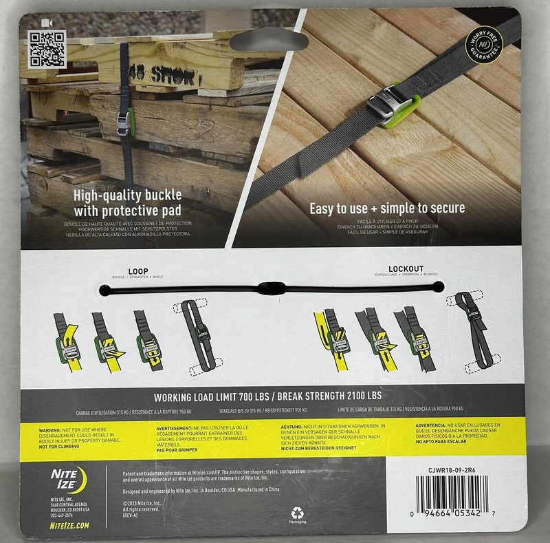 Nite Ize 2-Pack CamJam Tie Down Straps, 18' - 700 lbs Load Limit gallery