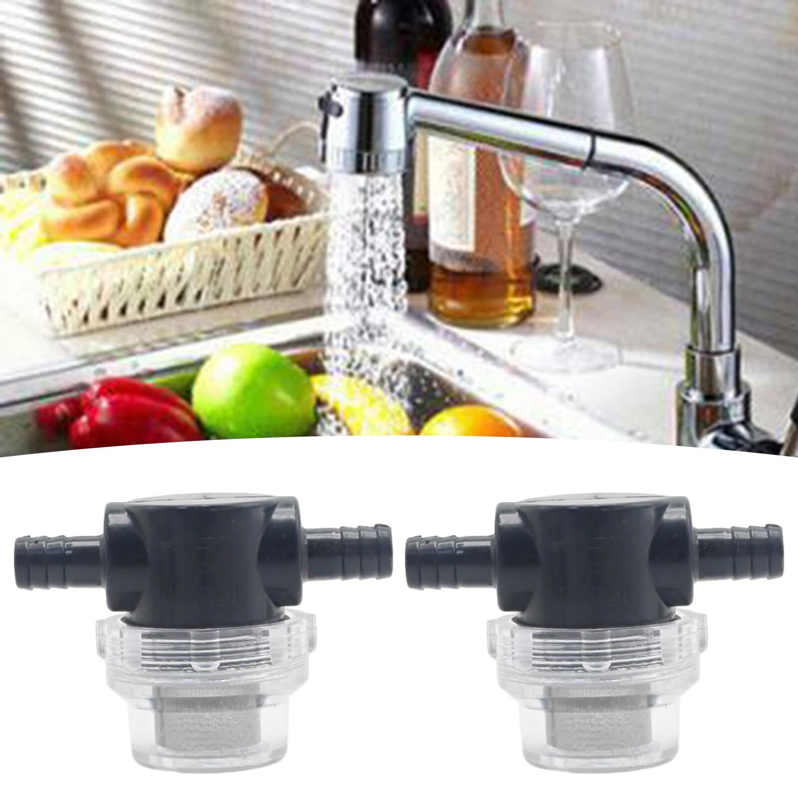 1/2 Inches Water Pump Strainer 2PCS for 12V DC 80 PSI Camper Marine Boat Lawn... gallery