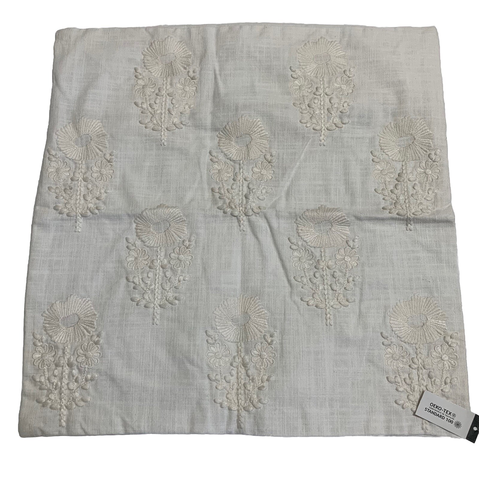 Threshold Toss Pillow Sham Cover Embroidered White Cotton 18x18 Target gallery