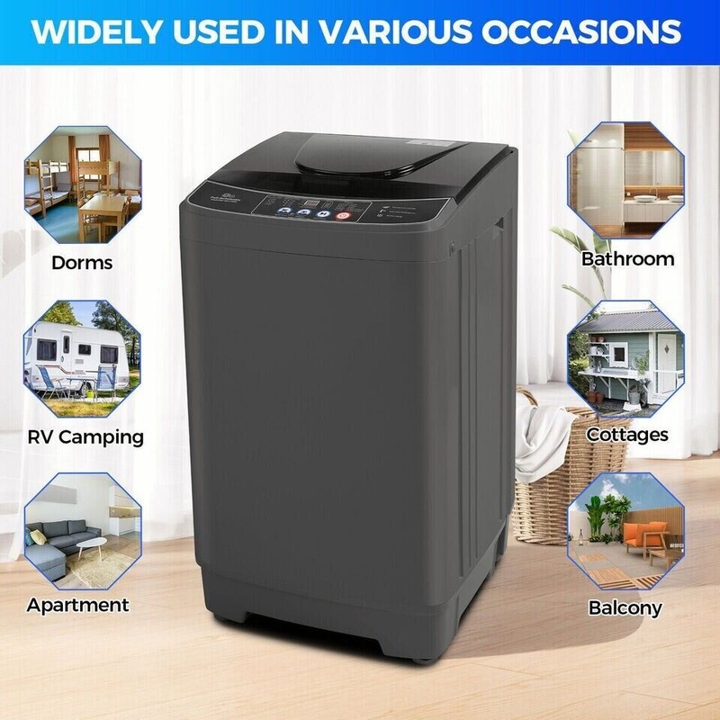 Washing Machine 15.6Lbs Full Automatic Compact Laundry Washer for Home Dorms Rv gallery