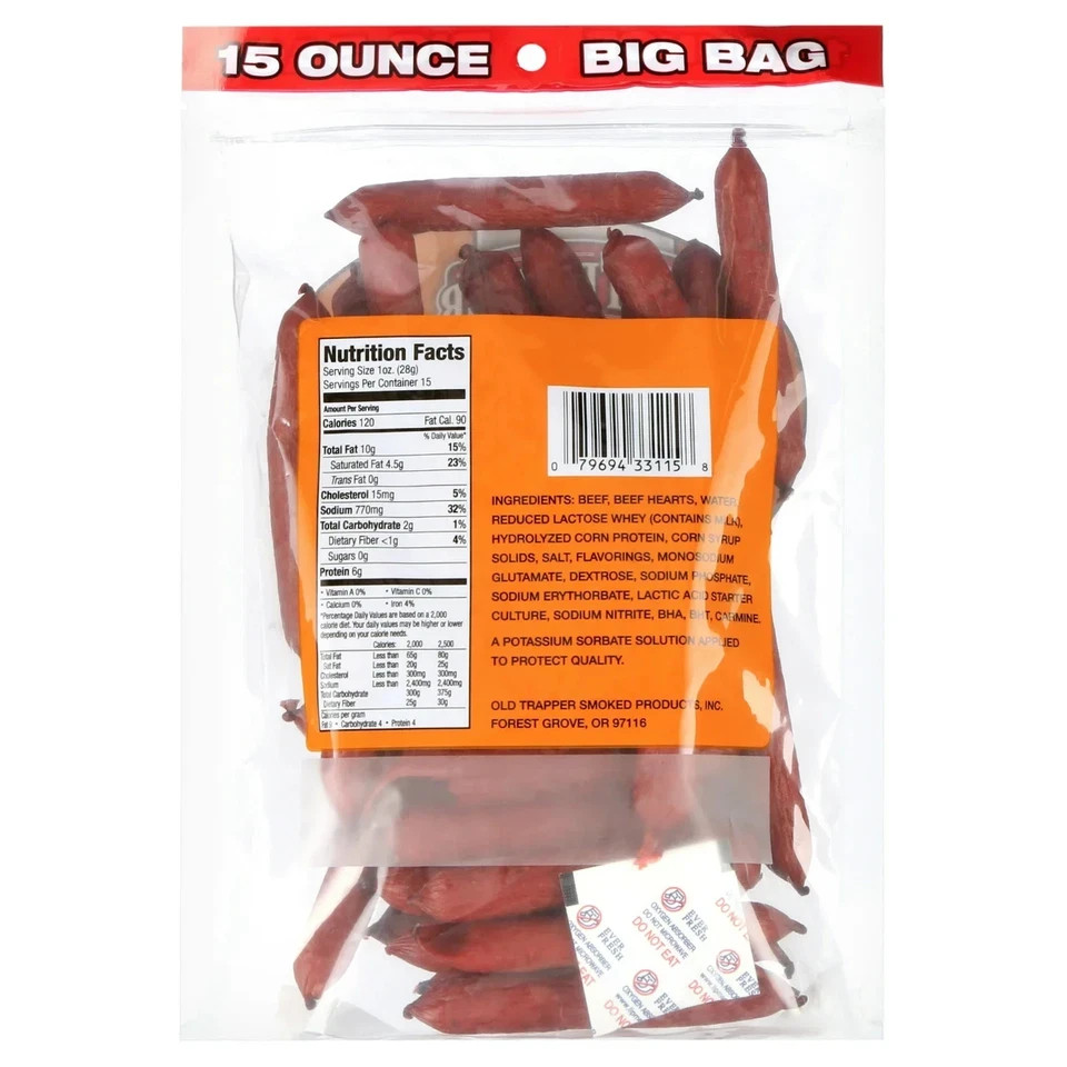 Old Trapper original Beef stick 15oz Resealable Bag... gallery