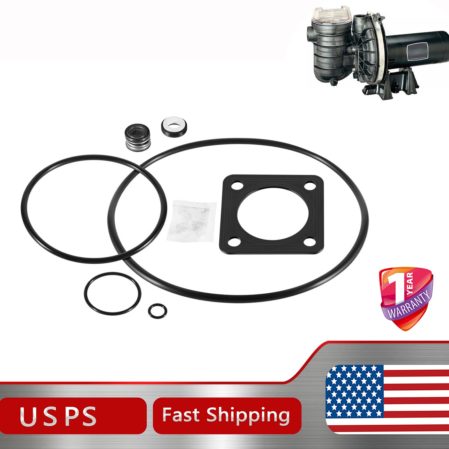 O-Ring Rebuild Kit Pre 1998 for Sta-Rite P2RA P2R Dura-Glas Max-E-Glas Pool Pump gallery