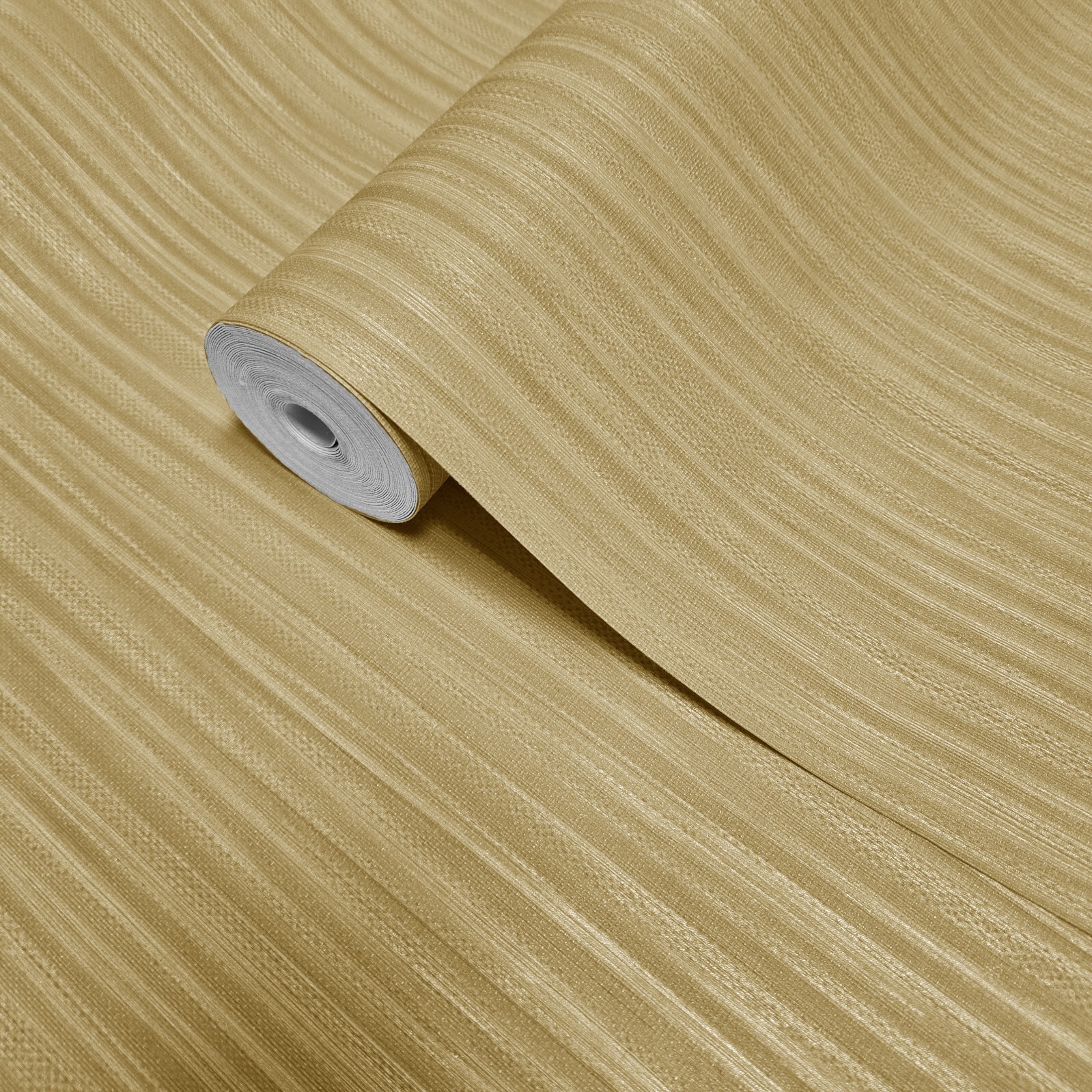 Yellow Beige gold metallic Textured plain vertical lines faux fabric Wallpaper gallery