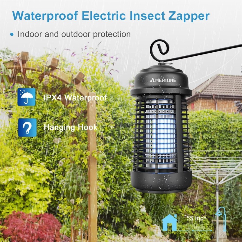 Bug Zapper for Indoor and Outdoor, 20W Electric Mosquito Zapper, Waterproof gallery